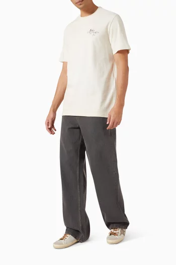 بنطال جينز مورجان بساقين واسعتين دينم