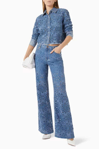 Weezy Lasercut Jeans in Denim