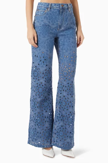 Weezy Lasercut Jeans in Denim