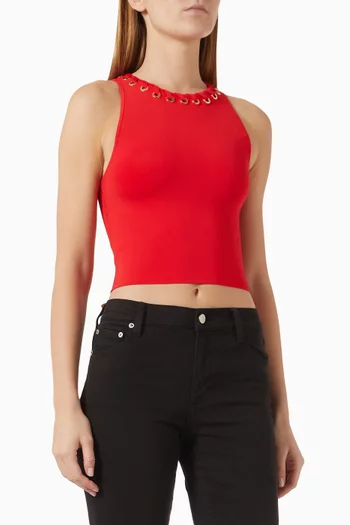 Heidi Grommet Tank Top in Viscose Blend