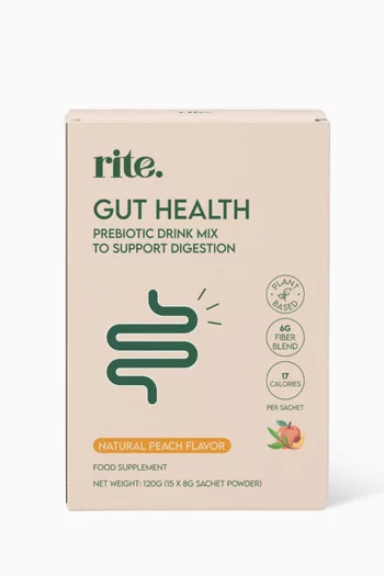 GUT HEALTH Peach Prebiotic Drink Mix x 15 Sachets