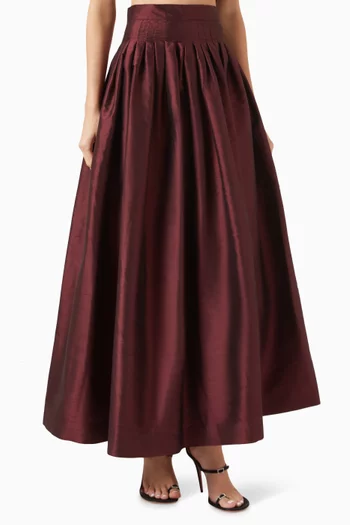 Yass Ball Maxi Skirt in Silk Taffeta