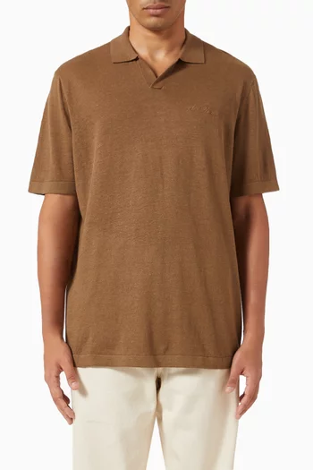 Emmanuel Polo Shirt in Linen-blend Knit