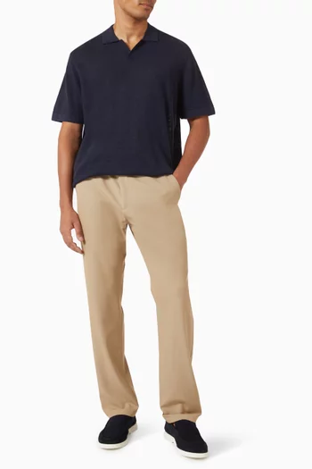 Emmanuel Polo Shirt in Linen-blend Knit
