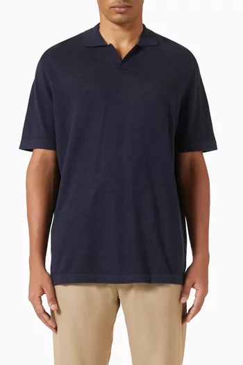 Emmanuel Polo Shirt in Linen-blend Knit