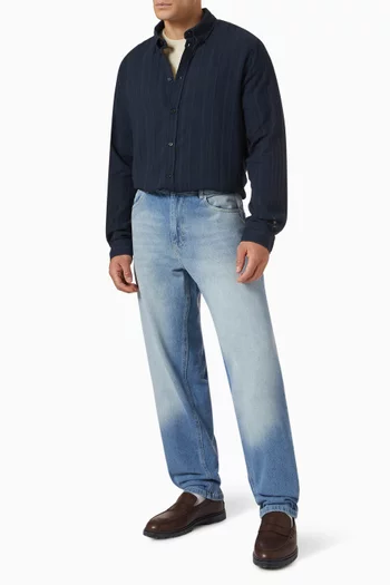 Konrad Stripe Structure Shirt in Cotton
