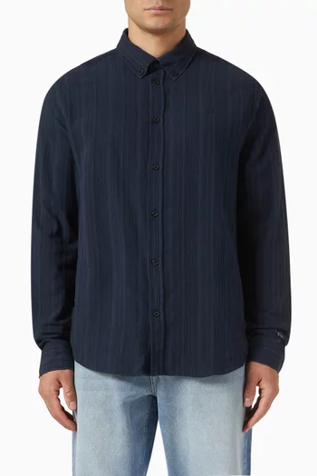 Konrad Stripe Structure Shirt in Cotton