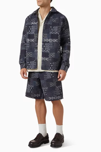 Layton Overshirt in Contrast Jacquard