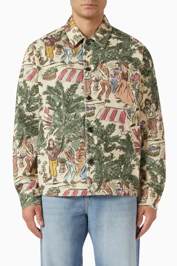 Jaiden Dancing AOP Jacket in Cotton
