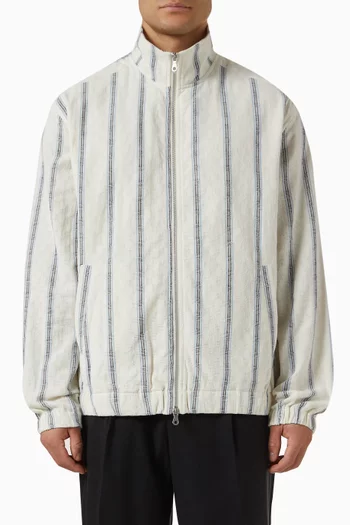 Stanley Check Dobby Track Top in Cotton
