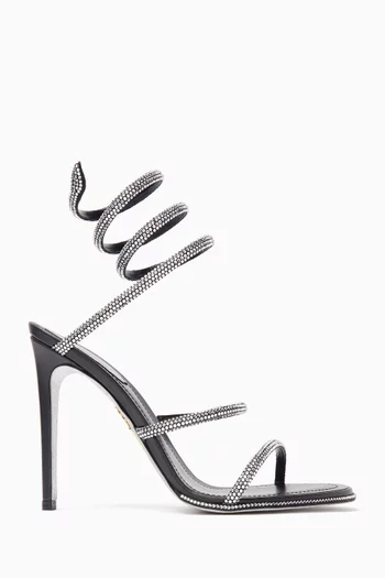 Cleo 105 Crystal-embellished Sandals in Satin