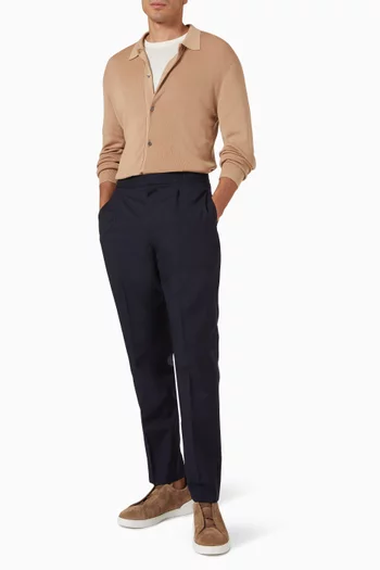 Brent Cardigan in Wool & Lyocell