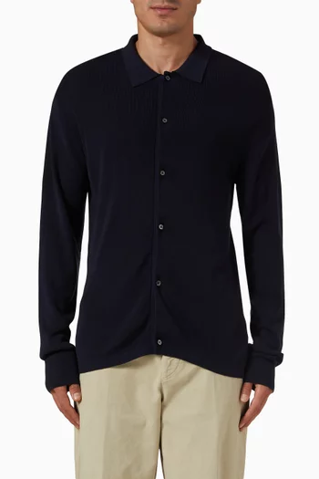 Brent Cardigan in Wool & Lyocell