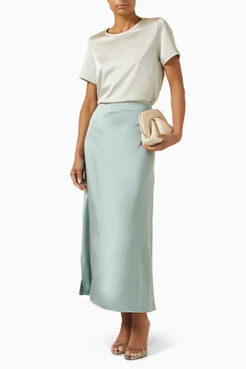 Gilbert Top in Satin & Jersey