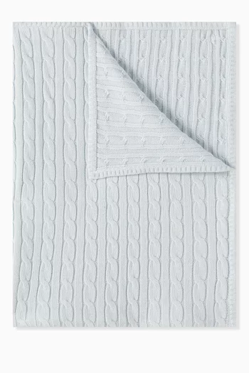 Cable-knit Blanket in Cotton