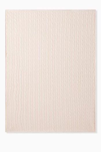 Cable-knit Blanket in Cotton