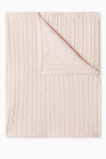 Cable-knit Blanket in Cotton
