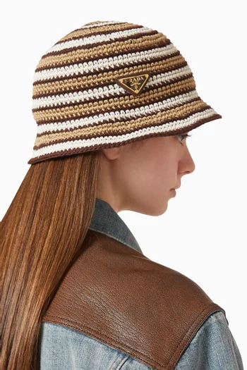 قبعة باكيت نسيج كروشيه