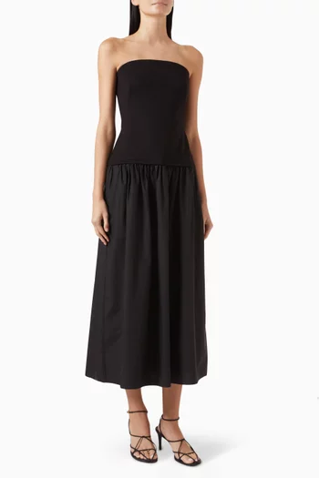 Irina Strapless Midi Dress