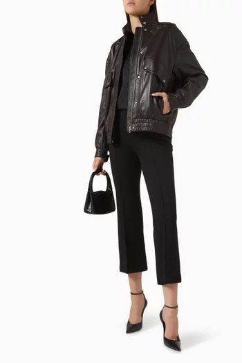 Aria Bomber Jacket in Leather