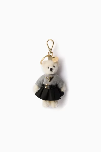 Teddy Bag Charm in Cotton-mohair