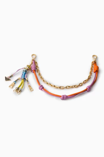 Pop Strings Bag Charm in Leather