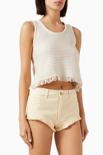 Knit Fringe Top in Cotton