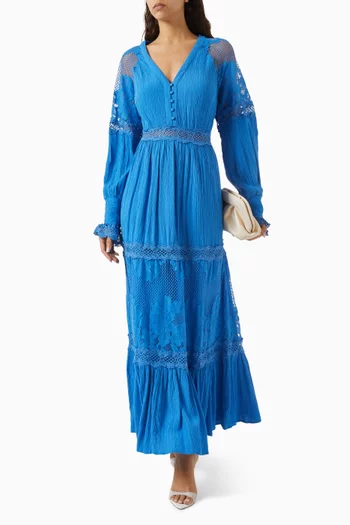 Yasmiza Lace-trim Dress in Cotton Blend
