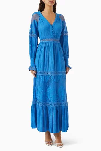 Yasmiza Lace-trim Dress in Cotton Blend