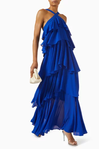 Yasdahlia Halterneck Ruffle Dress