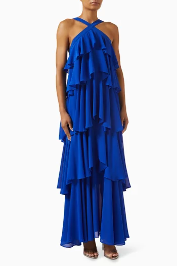 Yasdahlia Halterneck Ruffle Dress