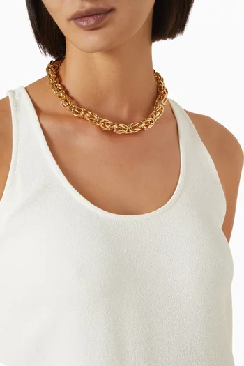 Byzantine Collar Necklace in 24kt Gold-plated Brass