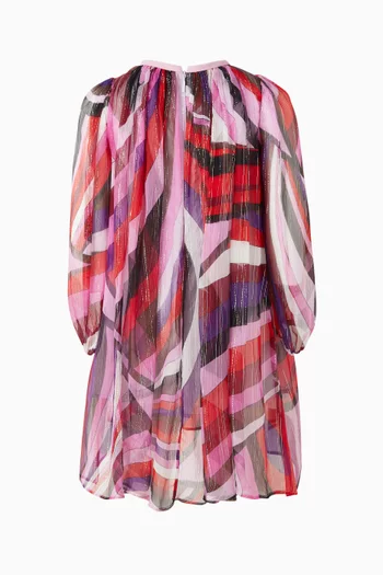 فستان بنقشة تجريدية