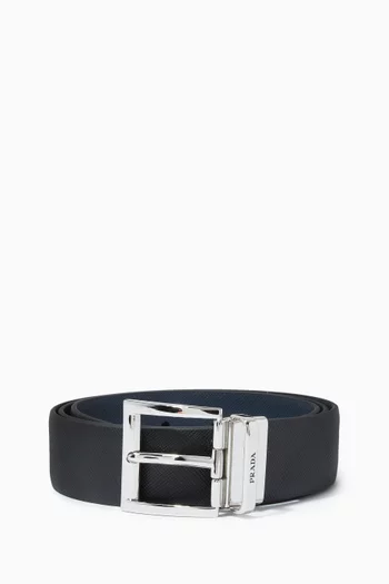 Reversible Belt in Saffiano Leather