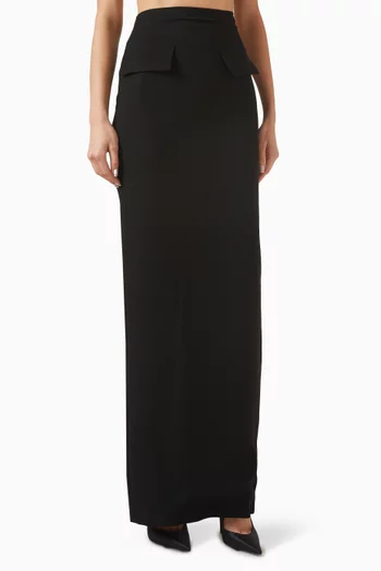 High-waist Maxi Skirt in Crepe