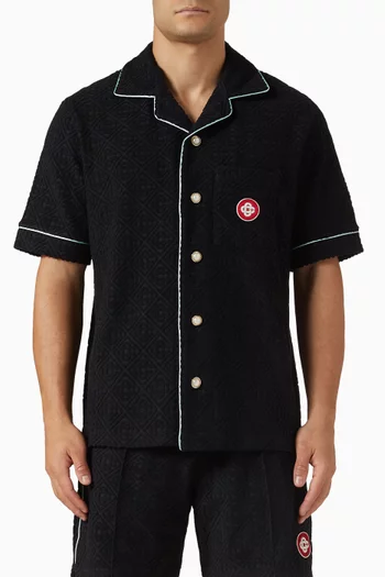 Monogram Shirt in Towel Terry