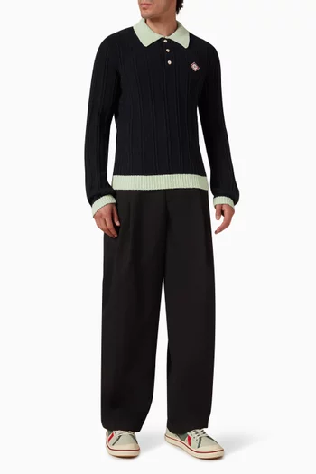 تي شيرت بولو بنسيج بوكليه مزيج قطن