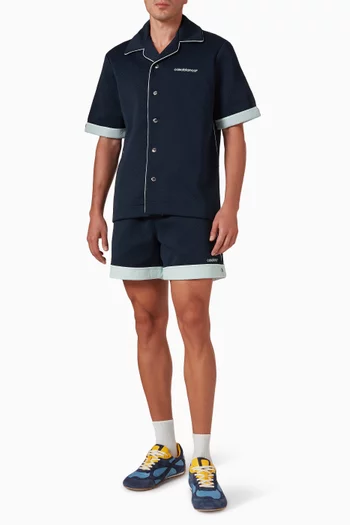 جاكيت ويندبريكر رياضي بنقشة شعار الماركة قماش تفتا