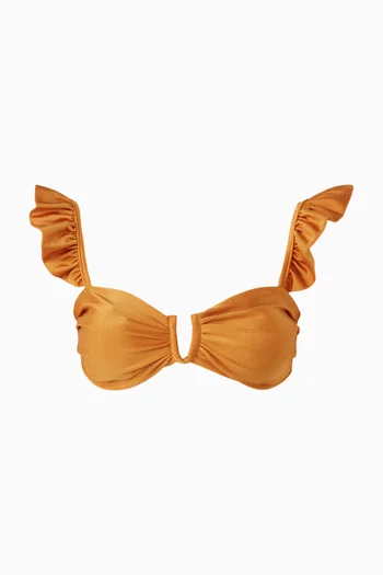 Lagoa Flutter Bikini Top in Lycra