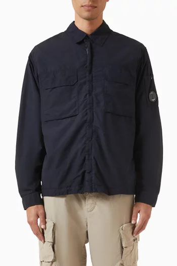 Lens Zipped Overshirt in Nylon