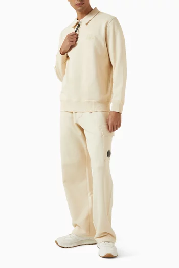 Half-zip Sweatshirt in Diagonal Raised Fleece