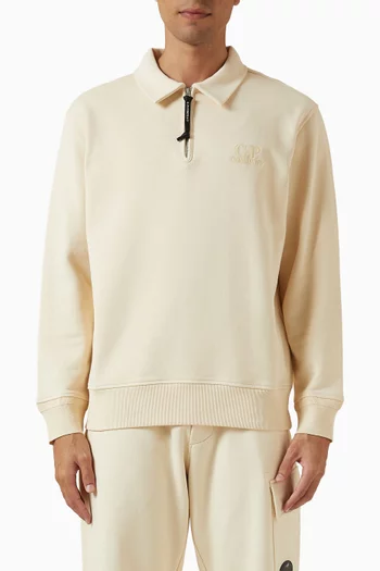 Half-zip Sweatshirt in Diagonal Raised Fleece