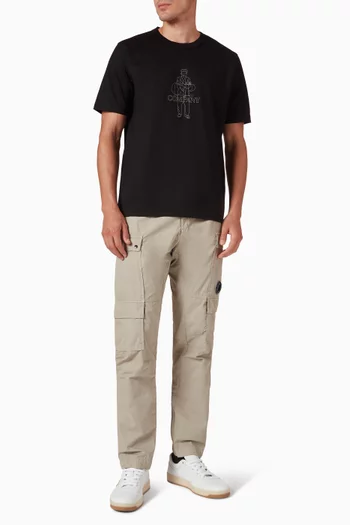 Embroidered Logo T-shirt in 30/2 Mercerised Jersey