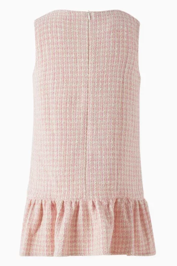 Sleeveless Dress in Tweed