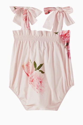 Peonies Romper in Cotton