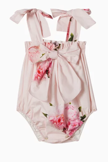 Peonies Romper in Cotton