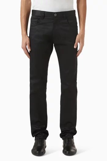 Tapered-leg Jeans in Stretch Drill