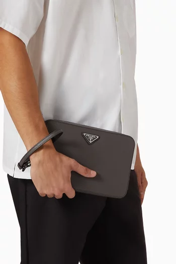 Clutch in Saffiano Leather