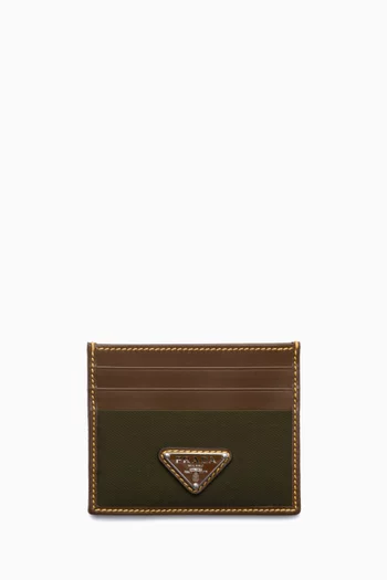 Card Holder in Re-nylon & Leather