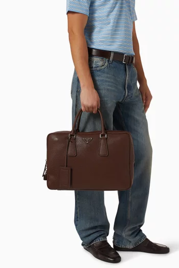 Work Bag in Grained Leather